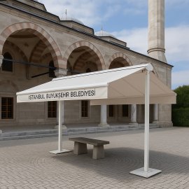 Ayaklı Tente Çift Açılır Mafsallı
