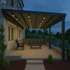 Pergola Tente Otomatik Uzaktan Kumandalı Motorlu 350x700