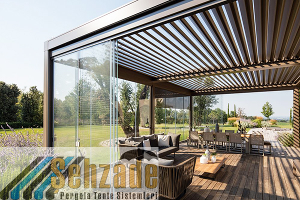 Pergola Raylı Tente